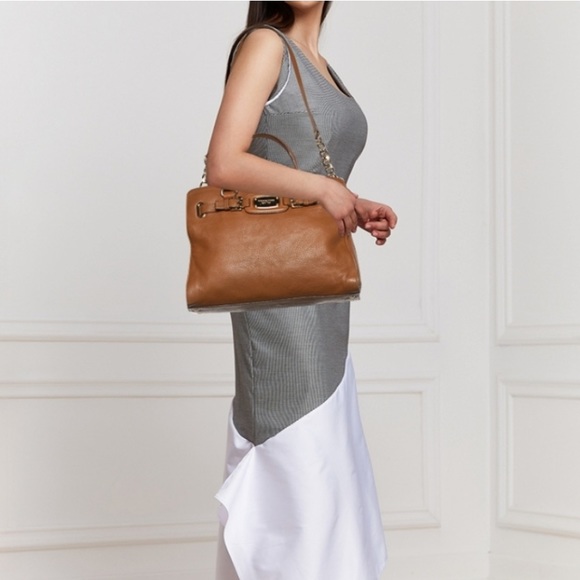 Michael Kors Hamilton Brown Satchel Purse NWT $298 - Picture 3 of 12